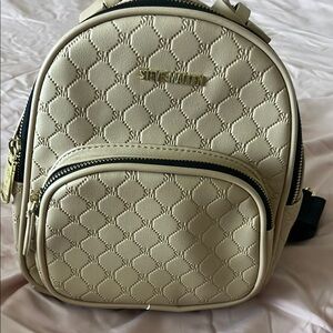 Steve Madden Beige Quilted Backpack